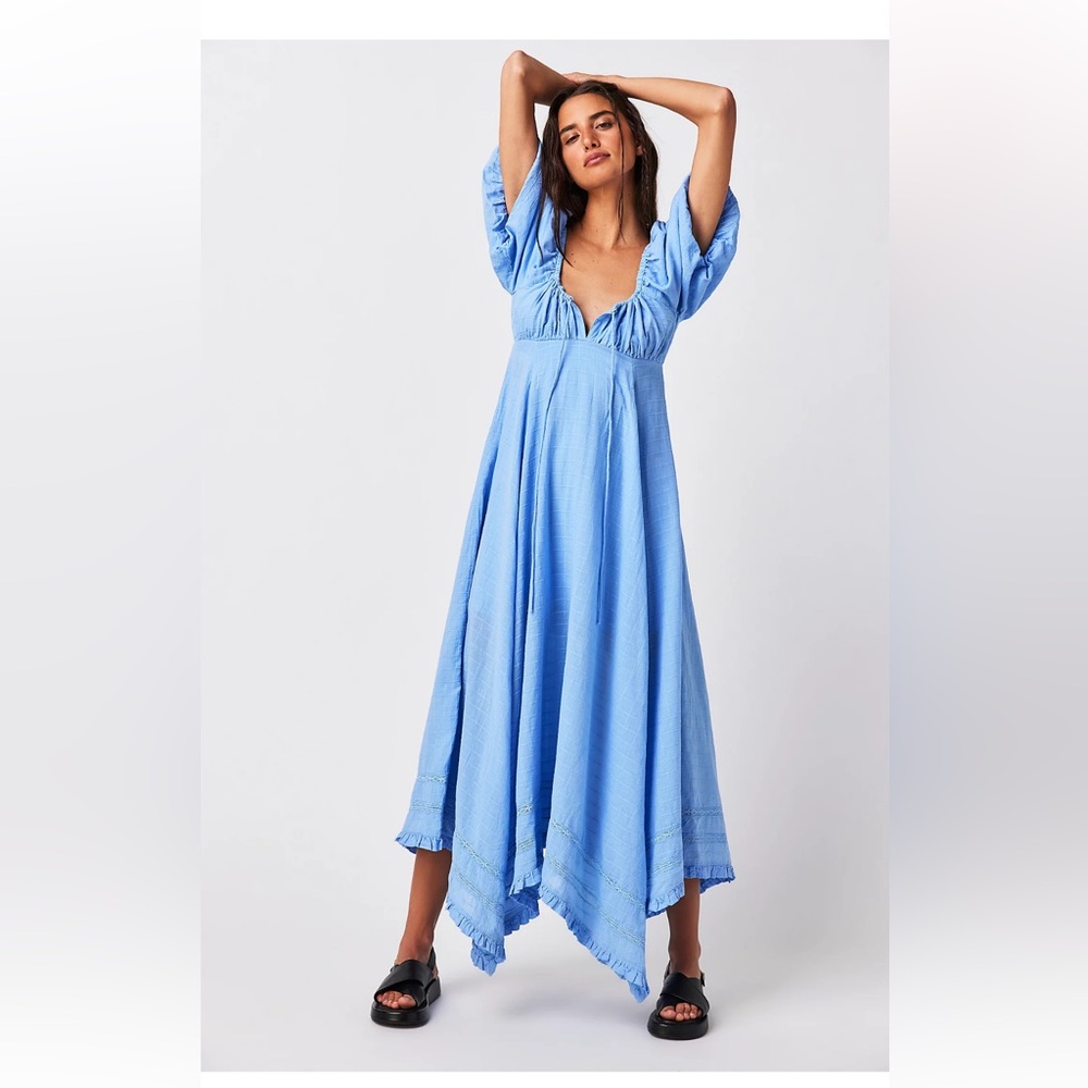 ISO Free People On My Level Maxi Dress in blue